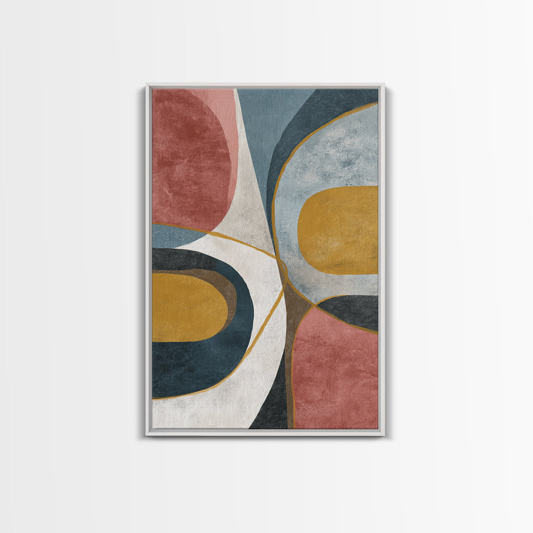 Single Gold Line Curve on Charcoal Framed Canvas Print, Minimalist Art, Printable Art, Living Room Decor, Abstract Art, Minimal, MIN-2x3-73