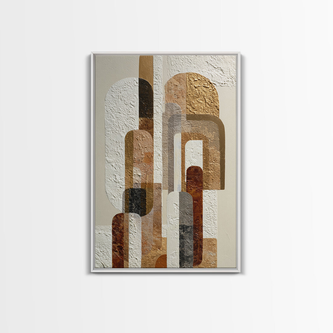 Two Overlapping Organic Shapes Framed Canvas Print, Minimalist Art, Digital Print, Living Room Decor, Abstract Art, Minimal, MIN-2x3-75