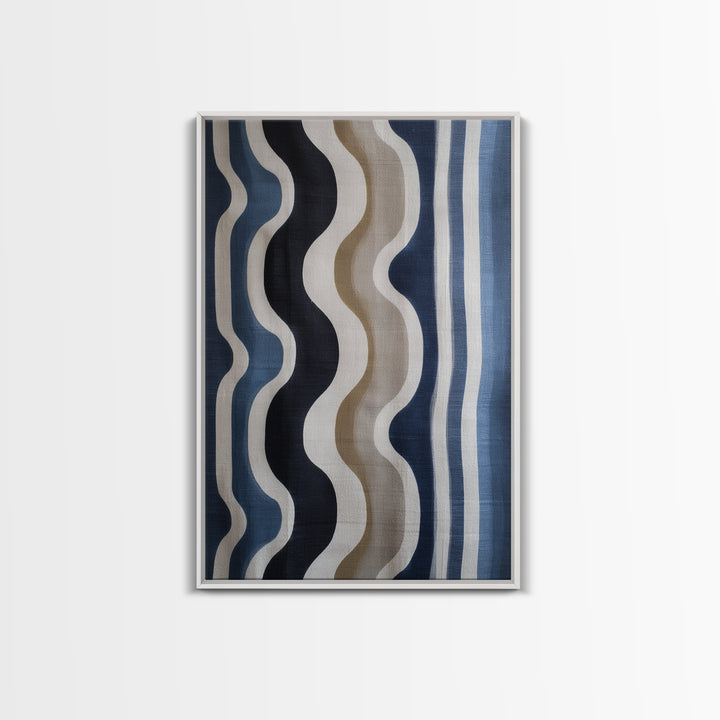 Minimal Abstract Wave Line Framed Canvas Print, Minimalist Art, Digital Print, Living Room Decor, Abstract Art, Minimal, MIN-2x3-93