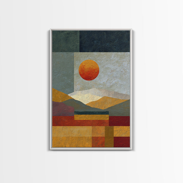 Simple Geometric Sun Canvas Print, Minimalist Art, Modern Art, Living Room Decor, Abstract Art, Minimal, Minimalist Decor, MIN-2x3-95