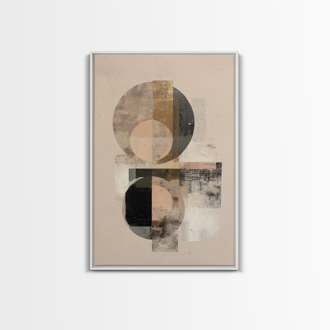 Two Overlapping Organic Shapes Canvas Print, Minimalist Art, Unique Wall Art, Living Room Decor, Abstract Art, Minimal, MIN-2x3-99
