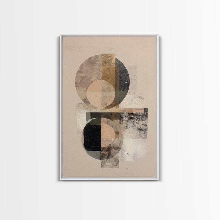 Two Overlapping Organic Shapes Canvas Print, Minimalist Art, Unique Wall Art, Living Room Decor, Abstract Art, Minimal, MIN-2x3-99
