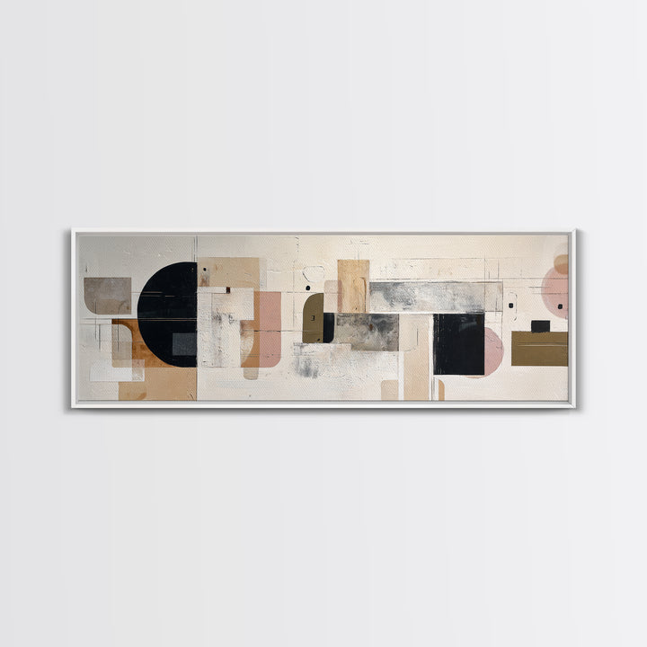 Quiet Stone Stack Framed Canvas Print, Minimalist Art, Textured Painting, Living Room Decor, Abstract Art, Minimal, MIN-3x1-27