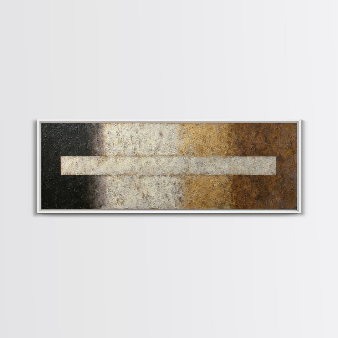 Calm Rectangle Composition Canvas Print, Minimalist Art, Neutral Decor, Living Room Decor, Fine Art, Minimal, Home Decor, MIN-3x1-40