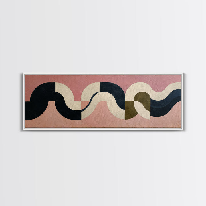 Minimal Abstract Wave Line Framed Canvas Print, Minimalist Art, Canvas Tote Bag, Living Room Decor, Abstract Art, Minimal, MIN-3x1-5