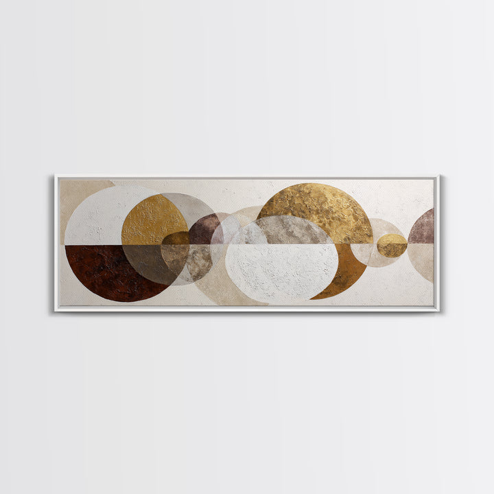 Two Overlapping Organic Shapes Framed Canvas Print, Minimalist Art, Wall Decor, Living Room Decor, Abstract Art, Minimal, MIN-3x1-59