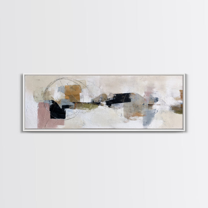 Small Black Bird Crossing White Space Canvas Print, Minimalist Art, Large Wall Art, Living Room Decor, Fine Art, Minimal, MIN-3x1-71