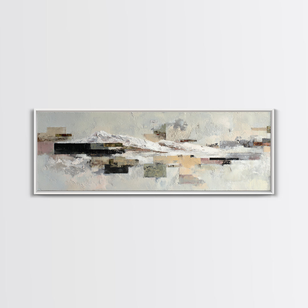 White on White Plaster Texture Study Canvas Print, Minimalist Art, Unique Wall Art, Living Room Decor, Fine Art, Minimal, MIN-3x1-8