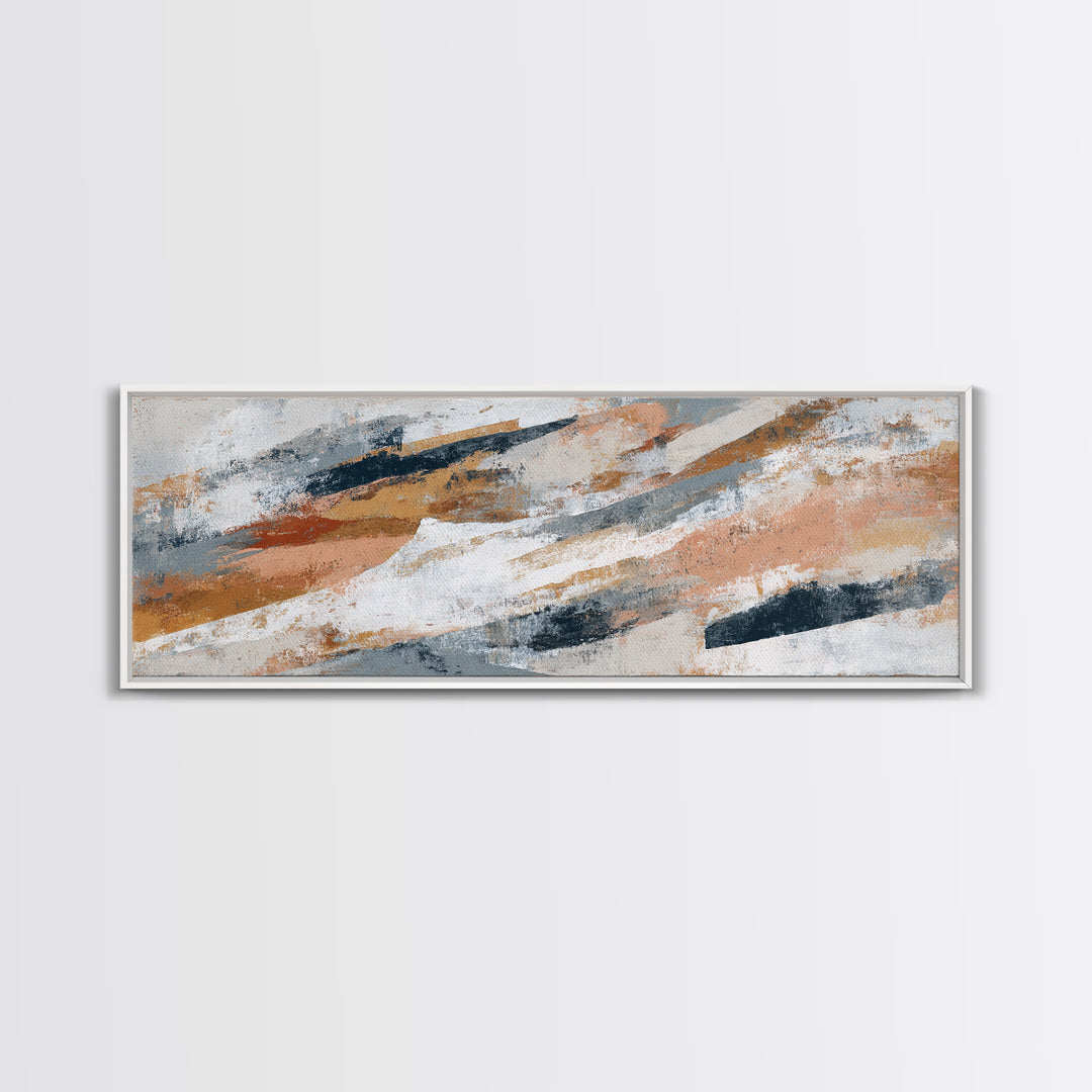 Calm Rectangle Composition Canvas Print, Minimalist Art, Wall Art, Living Room Decor, Oil Painting, Minimal, Large Wall Art, MIN-3x1-88