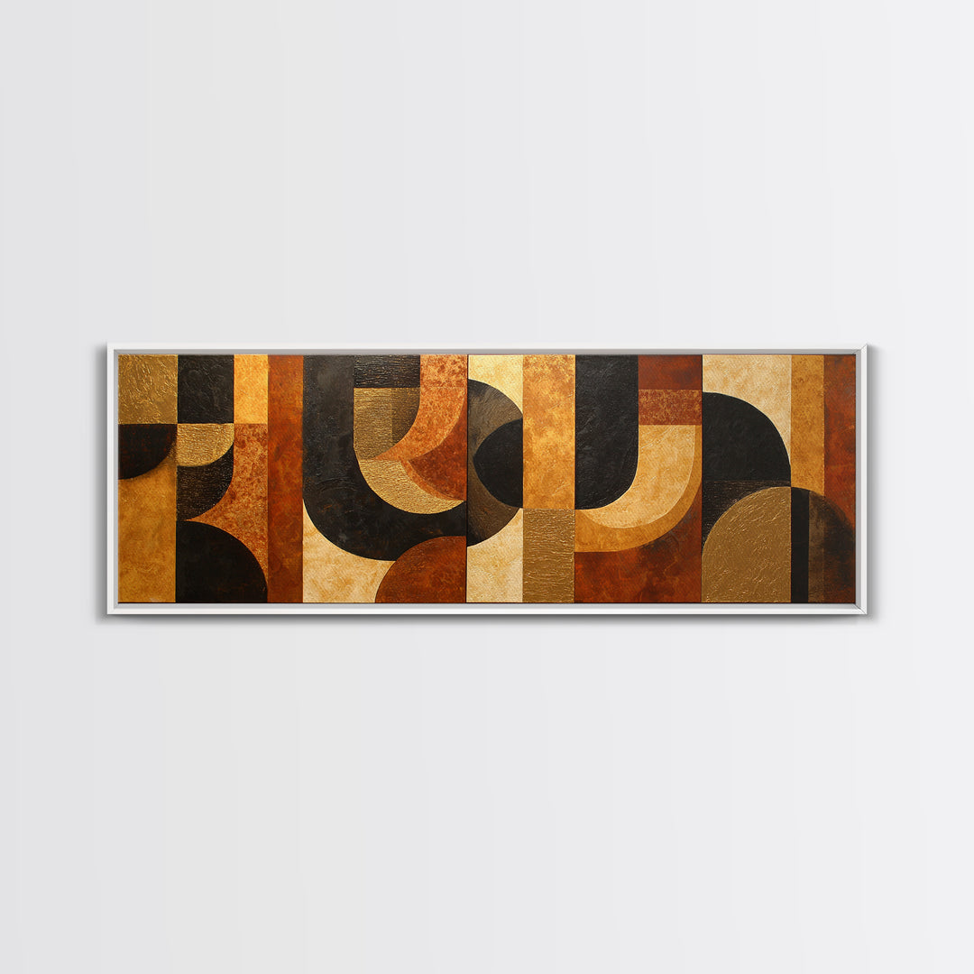 Single Gold Line Curve on Charcoal Framed Canvas Print, Minimalist Art, Abstract Art, Living Room Decor, Fine Art, Minimal, MIN-3x1-9