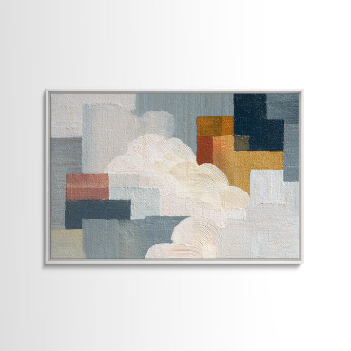 Small Cloud Study Canvas Print, Minimalist Art, Living Room Decor, Minimal, Modern Decor, Fine Art Print, Statement Artwork, MIN-3x2-1