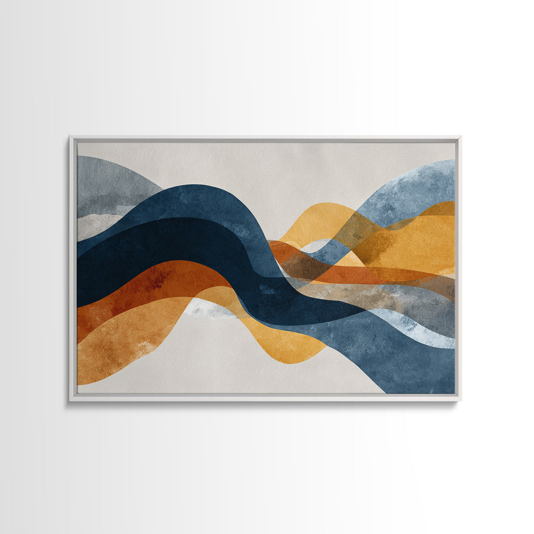 Minimal Abstract Wave Line Canvas Print, Minimalist Art, Unique Wall Art, Living Room Decor, Abstract Art, Minimal, MIN-3x2-17