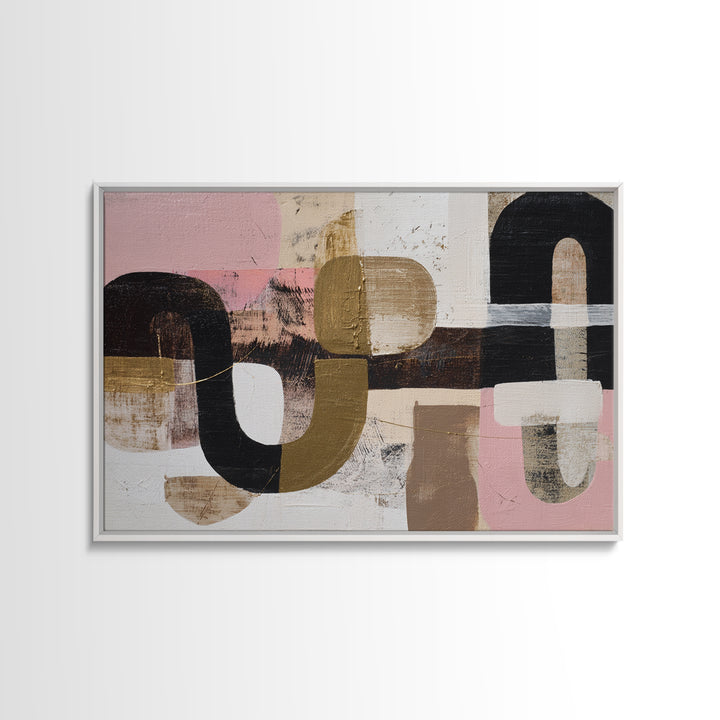 Single Gold Line Curve on Charcoal Canvas Print, Minimalist Art, Japanese Wall Art, Living Room Decor, Abstract Art, Minimal, MIN-3x2-21