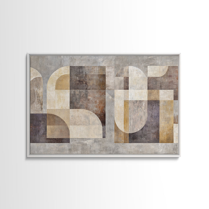 Two Overlapping Organic Shapes Framed Canvas Print, Minimalist Art, Abstract Painting, Living Room Decor, Fine Art, Minimal, MIN-3x2-23