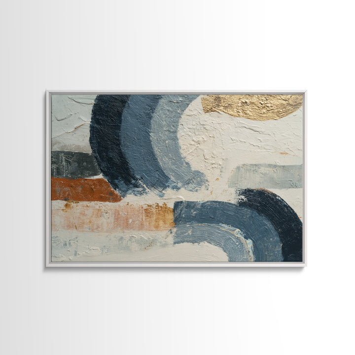 Minimal Abstract Wave Line Framed Canvas Print, Minimalist Art, Minimalist Wall Art, Living Room Decor, Abstract Art, Minimal, MIN-3x2-41