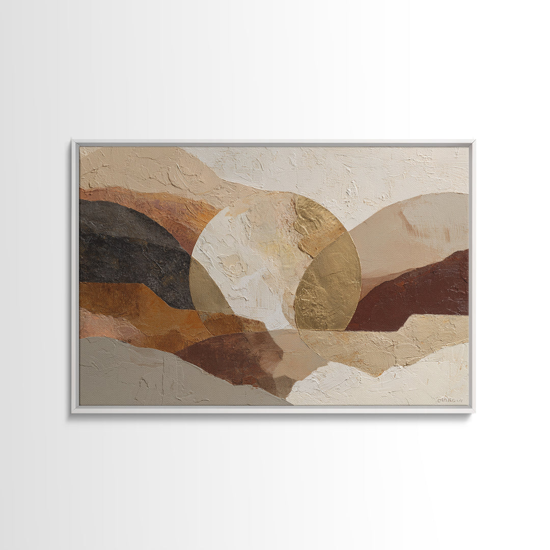 Two Overlapping Organic Shapes Framed Canvas Print, Minimalist Art, Art Prints, Living Room Decor, Fine Art, Minimal, MIN-3x2-47