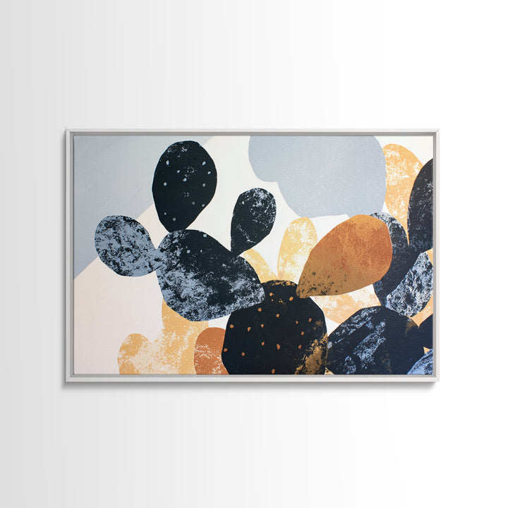Black and White Cactus Silhouette Canvas Print, Minimalist Art, Gallery Decor, Living Room Decor, Fine Art, Minimal, Wall Art, MIN-3x2-48
