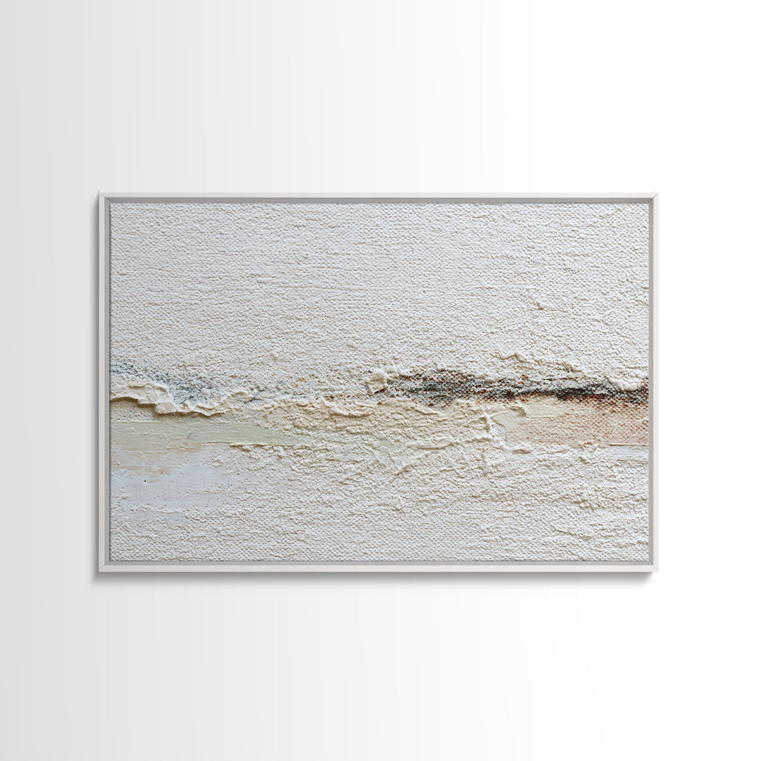 White on White Plaster Texture Study Canvas Print, Minimalist Art, Minimalist Decor, Living Room Decor, Fine Art, Minimal, MIN-3x2-68