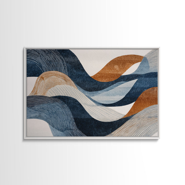 Minimal Abstract Wave Line Canvas Print, Minimalist Art, Boho Decor, Living Room Decor, Fine Art, Minimal, Digital Prints, MIN-3x2-89
