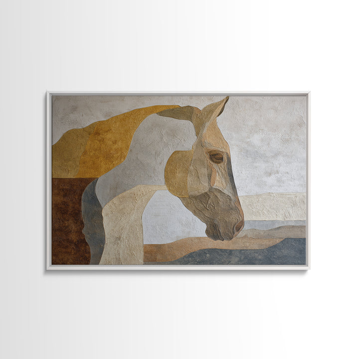 Minimal Horse Contour Canvas Print, Minimalist Art, Modern Wall Art, Living Room Decor, Abstract Art, Minimal, MIN-3x2-94