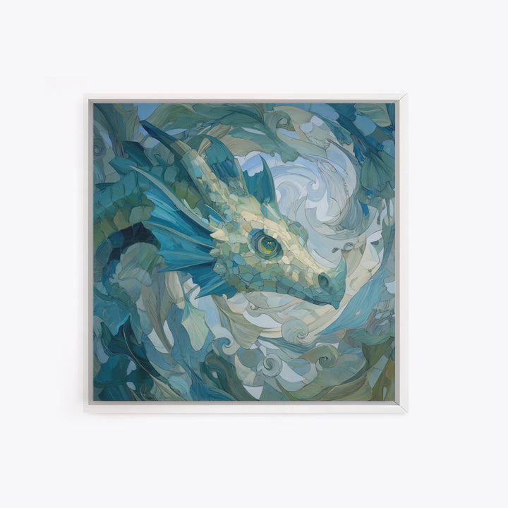 Sea Dragon Drifting Among Kelp Framed Canvas Print, Marine Life Art, Ocean Prints, Living Room Decor, Fine Art, Marine, MLA-1x1-65