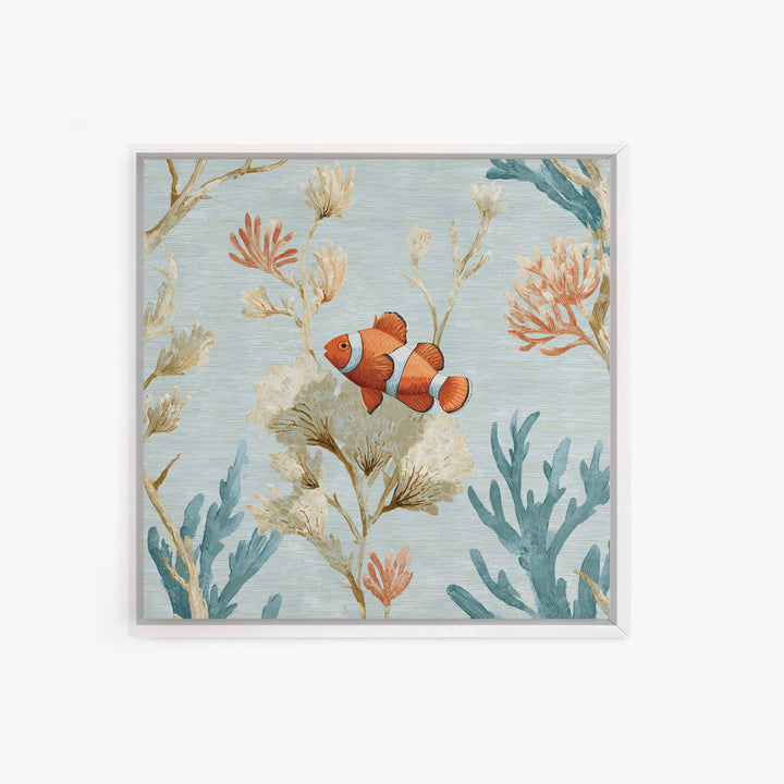 Clownfish Around Anemone Tentacles Canvas Print, Marine Life Art, Marine Life, Living Room Decor, Fine Art, Marine, Art Print, MLA-1x1-92