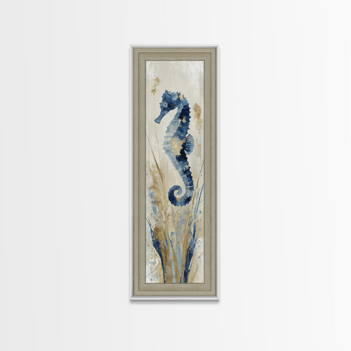 Seahorse Pair Among Sea Grass Canvas Print, Marine Life Art, Marine Life, Living Room Decor, Fine Art, Marine, Art Print, MLA-1x3-17