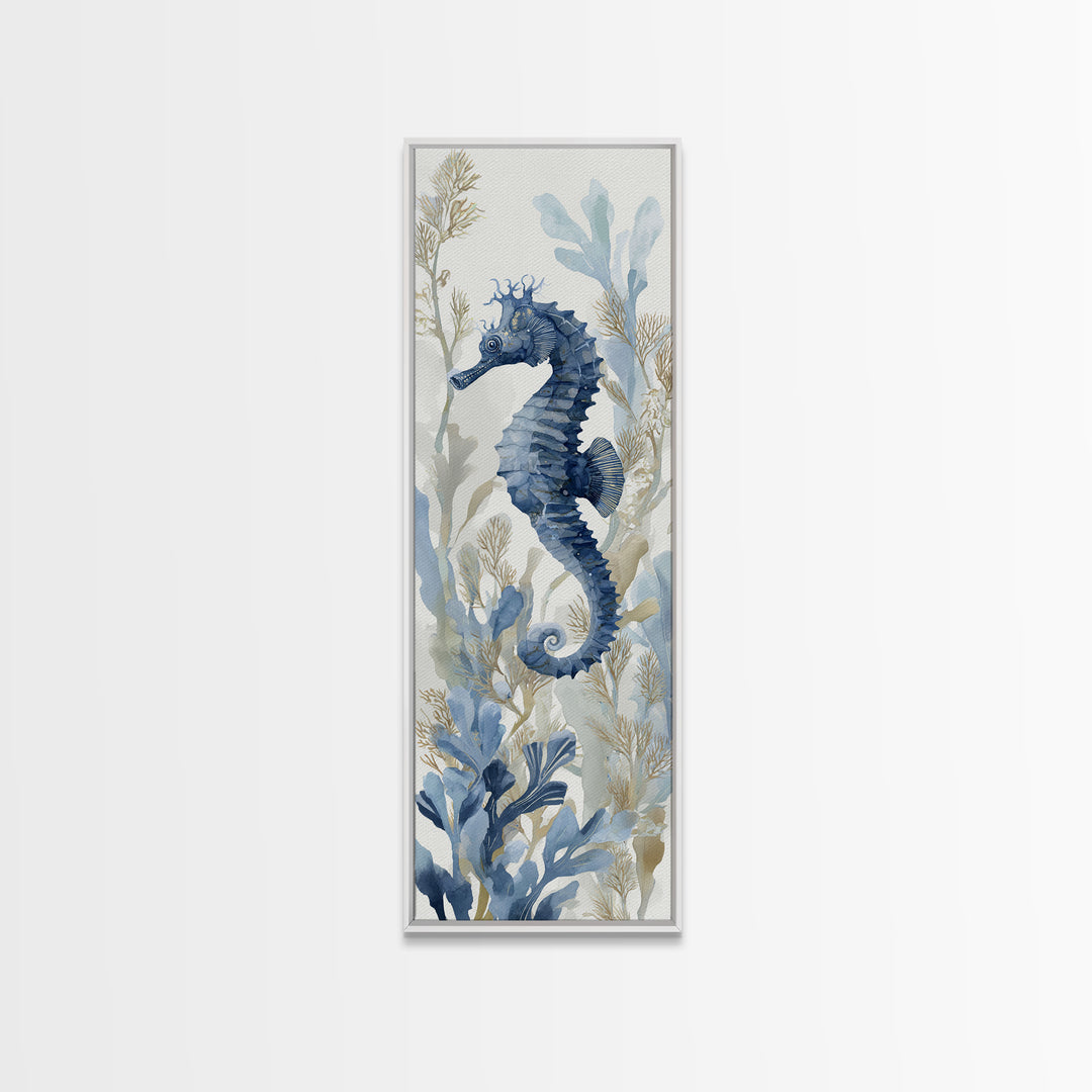 Sea Dragon Drifting Among Kelp Framed Canvas Print, Marine Life Art, Ocean Prints, Living Room Decor, Fine Art, Marine, MLA-1x3-29