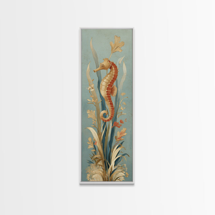 Seahorse Pair Among Sea Grass Canvas Print, Marine Life Art, Marine Life, Living Room Decor, Fine Art, Marine, Art Print, MLA-1x3-65