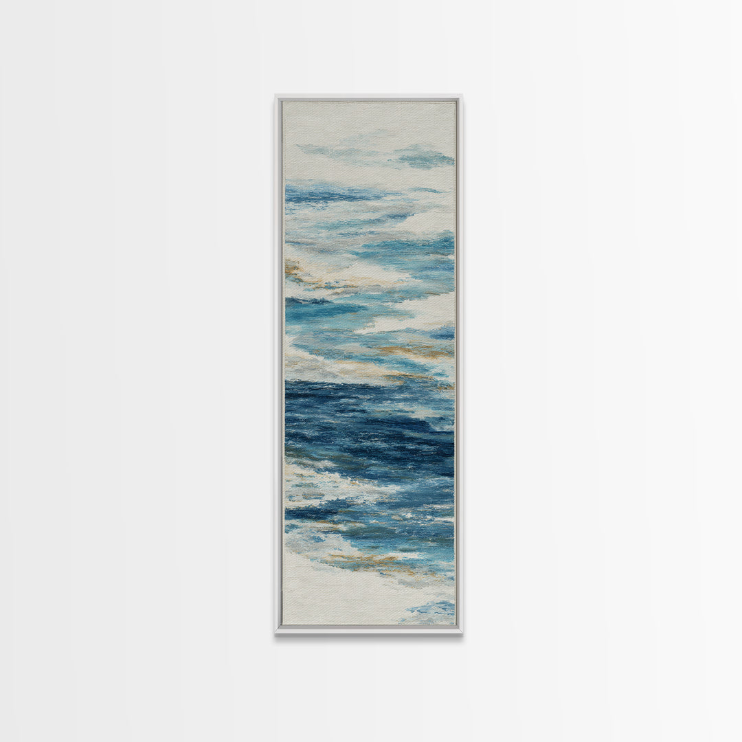 Whale Tail Rising from Misty Ocean Canvas Print, Marine Life Art, Marine Life, Living Room Decor, Fine Art, Marine, Art Print, MLA-1x3-86