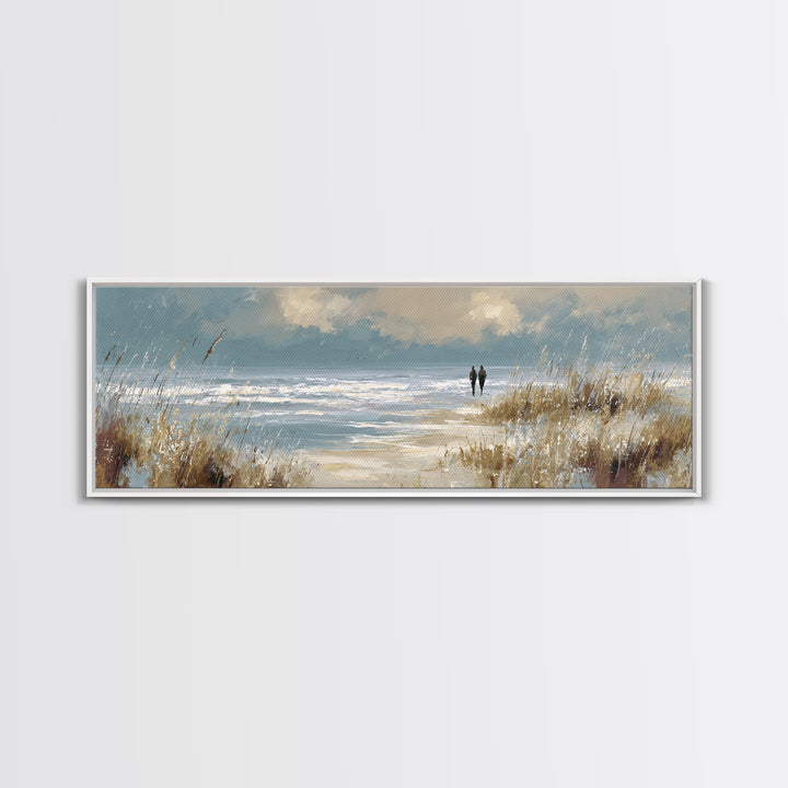 Seahorse Pair Among Sea Grass Canvas Print, Marine Life Art, Coastal Decor, Living Room Decor, Fine Art, Marine, Fish Art, MLA-3x1-21