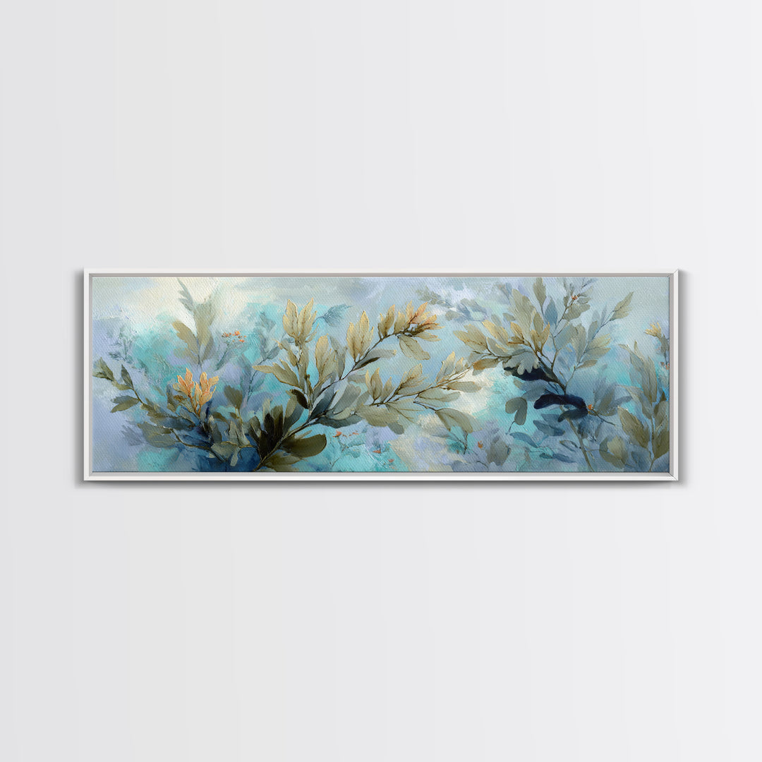 Sea Dragon Drifting Among Kelp Framed Canvas Print, Marine Life Art, Beach Prints, Living Room Decor, Fine Art, Marine, MLA-3x1-81