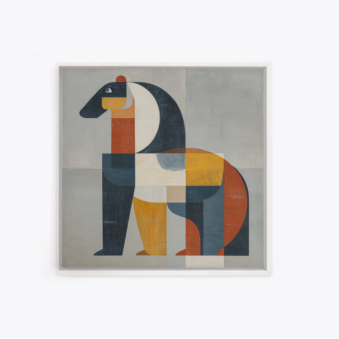 Mid Century Horse Canvas Print, Midcentury Modern Art, Room Decor, Living Room Decor, Fine Art, Retro, Art Print, Digital Art, MMA-1x1-91