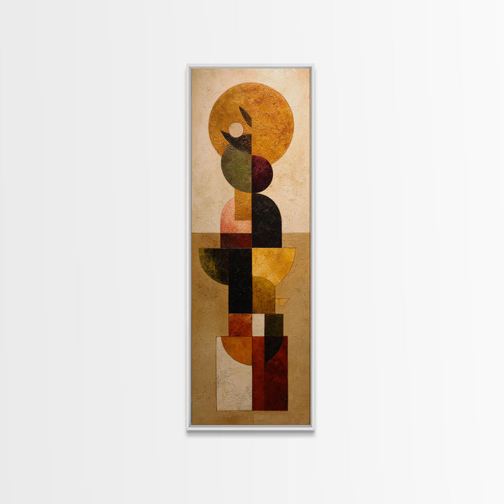 Sunburst Clock Composition Canvas Print, Midcentury Modern Art, Digital Print, Living Room Decor, Retro, Minimalist Wall Art, MMA-1x3-33