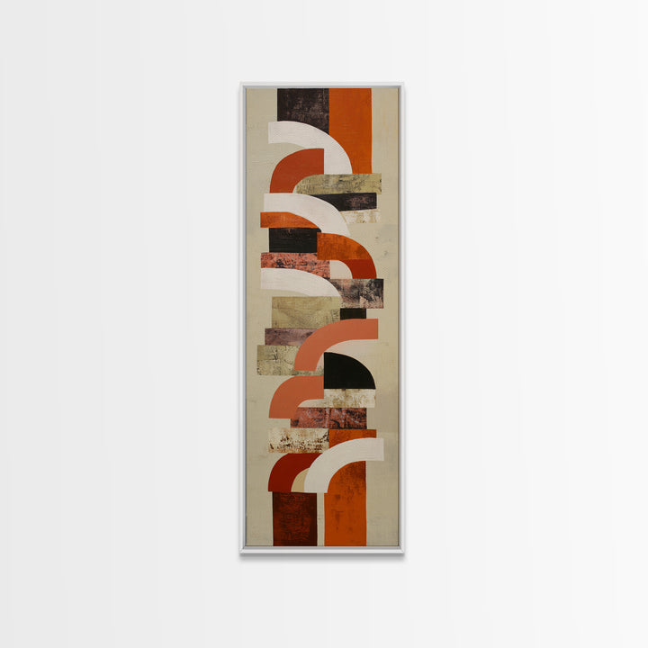 Stacked Arches in Burnt Orange and Cream Canvas Print, Midcentury Modern Art, Modern Decor, Living Room Decor, Fine Art, Retro, MMA-1x3-49