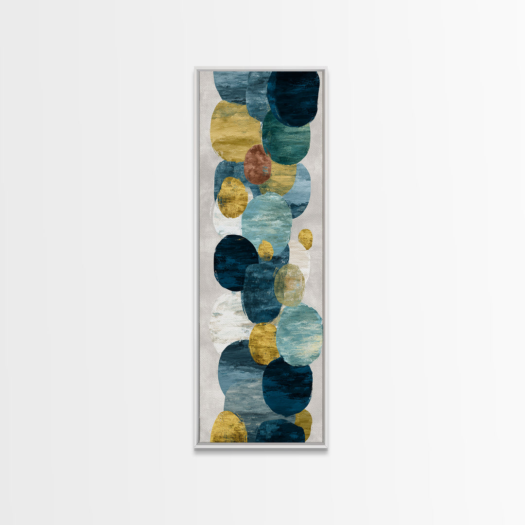 Teal Sofa Era Abstract Pattern Without Furniture Canvas Print, Midcentury Modern Art, Mid Century Modern, Living Room Decor, MMA-1x3-60