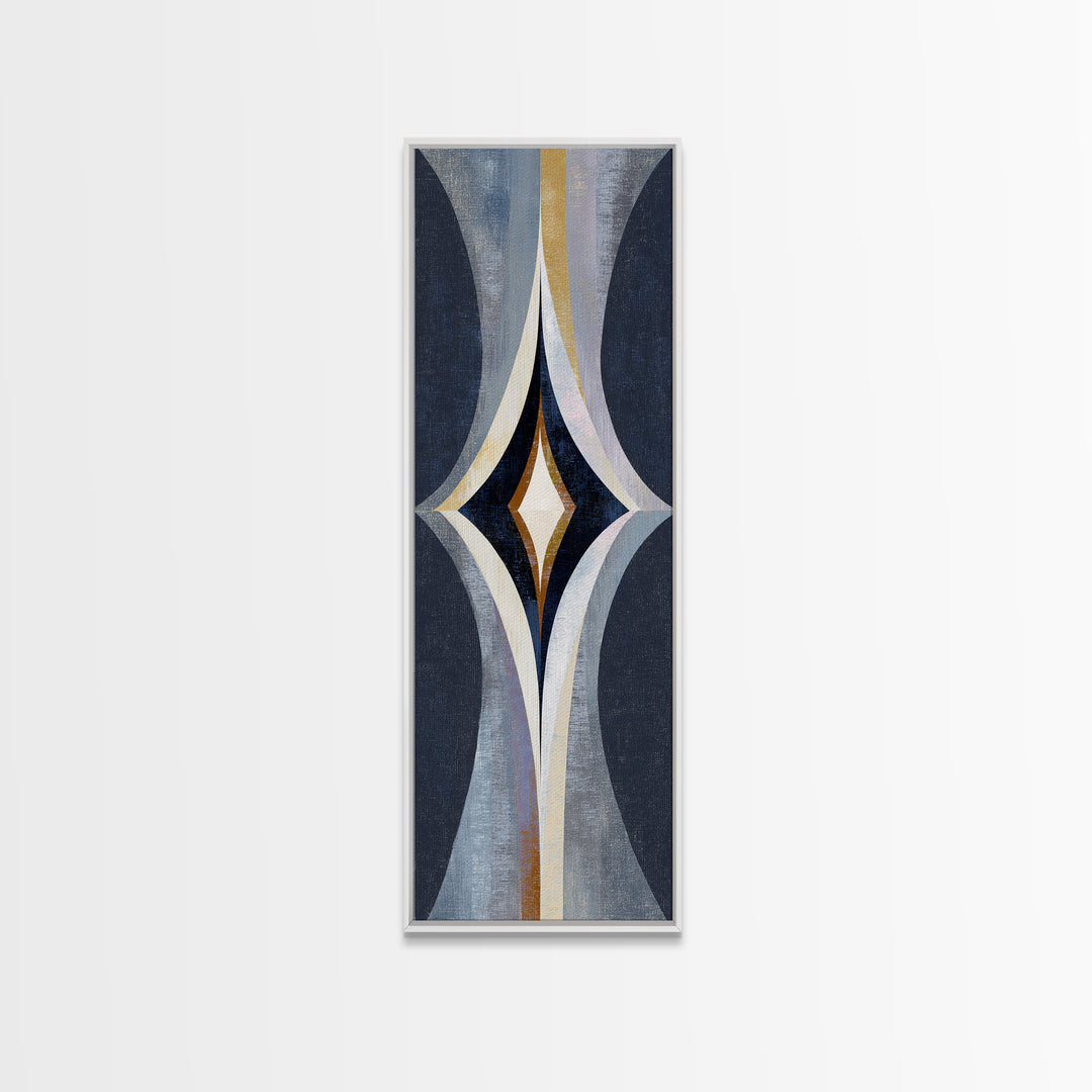 Rocket Ship in Retro Space Age Design Canvas Print, Midcentury Modern Art, Textured Painting, Living Room Decor, Retro, MMA-1x3-98