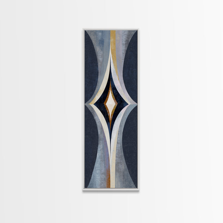 Rocket Ship in Retro Space Age Design Canvas Print, Midcentury Modern Art, Textured Painting, Living Room Decor, Retro, MMA-1x3-98