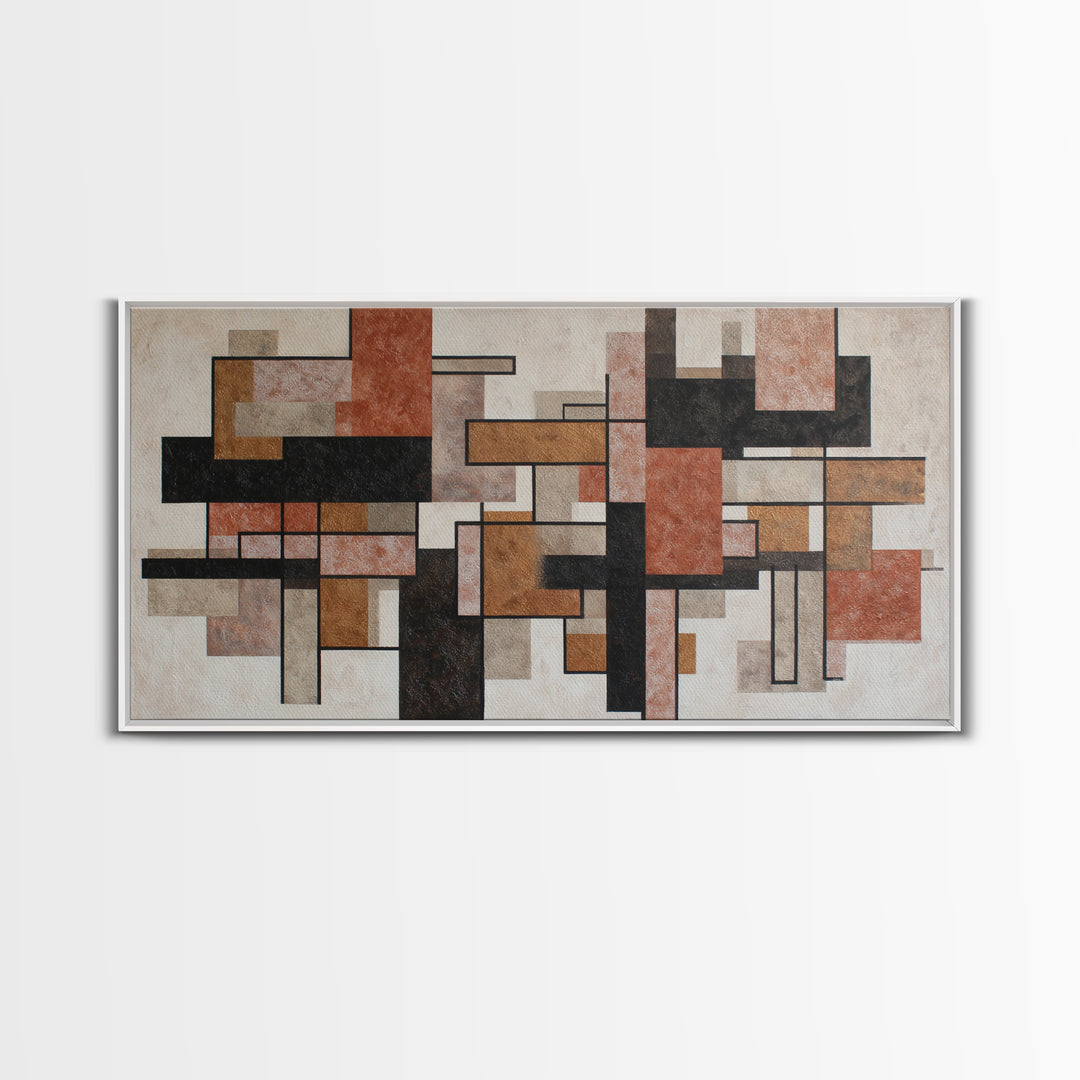 Atomic Starburst Pattern Canvas Print, Midcentury Modern Art, Textured Painting, Living Room Decor, Retro, Digital Art, MMA-2x1-22