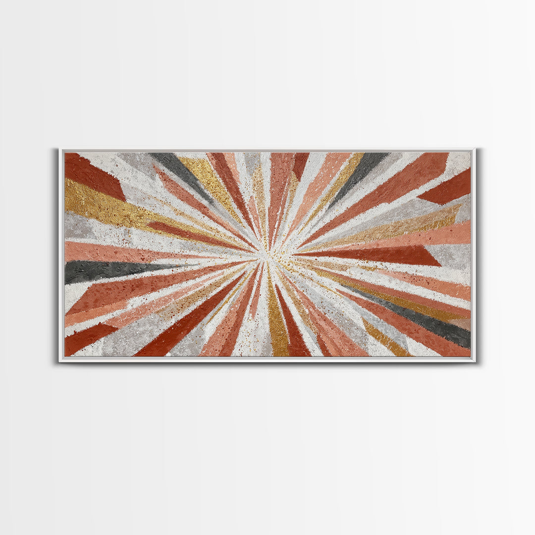 Atomic Starburst Pattern Canvas Print, Midcentury Modern Art, Art Print, Living Room Decor, Fine Art, Retro, Abstract Wall Art, MMA-2x1-94