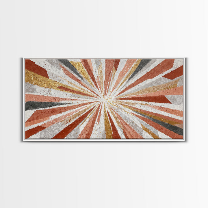 Atomic Starburst Pattern Canvas Print, Midcentury Modern Art, Art Print, Living Room Decor, Fine Art, Retro, Abstract Wall Art, MMA-2x1-94