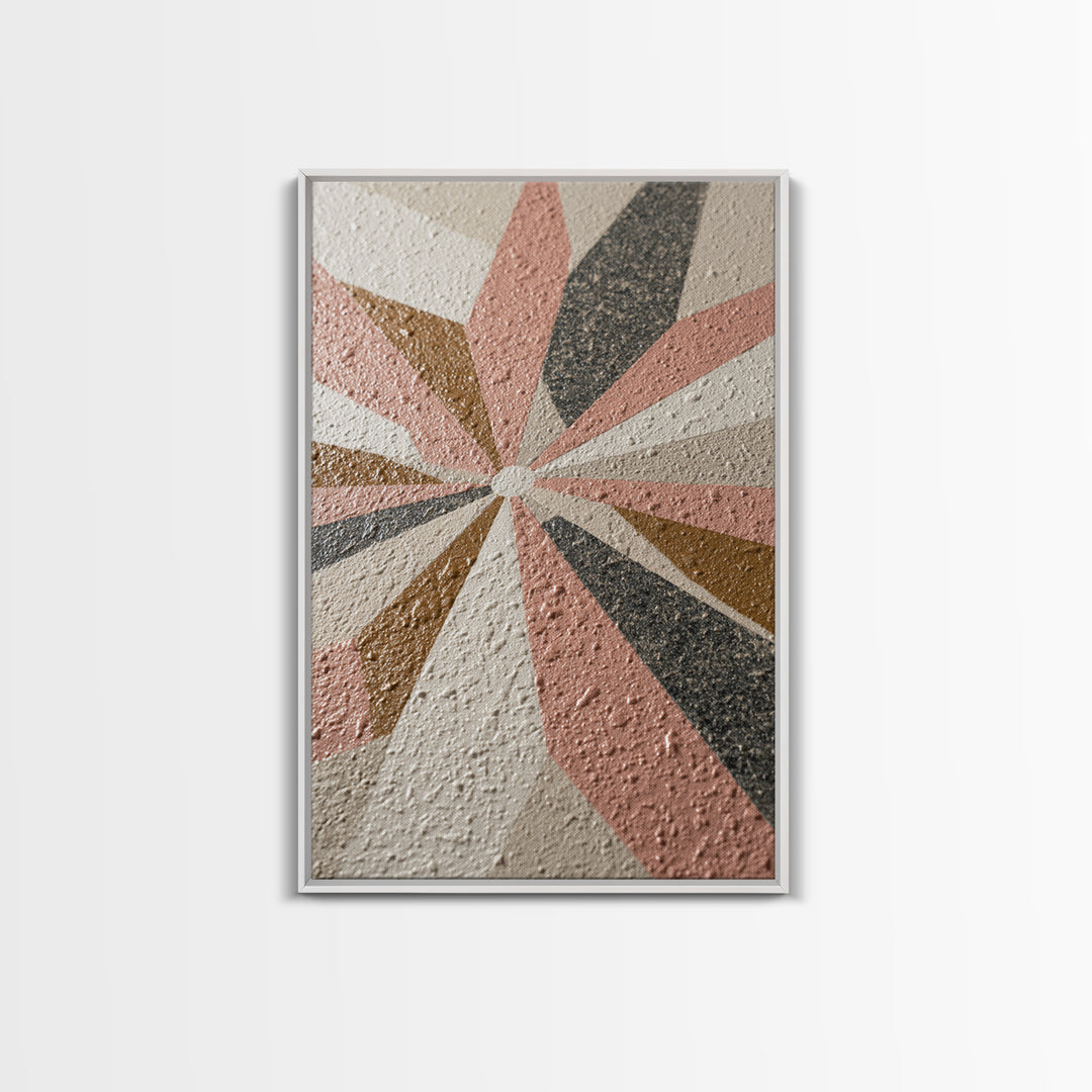 Atomic Starburst Pattern Framed Canvas Print, Midcentury Modern Art, Wall Decor, Living Room Decor, Fine Art, Retro, MMA-2x3-34