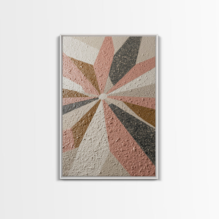 Atomic Starburst Pattern Framed Canvas Print, Midcentury Modern Art, Wall Decor, Living Room Decor, Fine Art, Retro, MMA-2x3-34