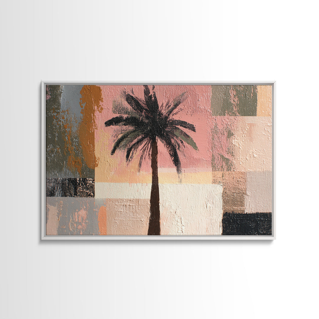 Stylized Palm Tree Canvas Print, Midcentury Modern Art, Living Room Wall Art, Living Room Decor, Fine Art, Retro, Luxury Decor, MMA-3x2-21