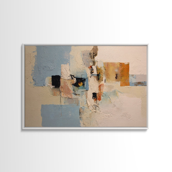 Jazz Musician in Angular Mid Century Style Canvas Print, Midcentury Modern Art, Modern Art, Living Room Decor, Oil Painting, MMA-3x2-61