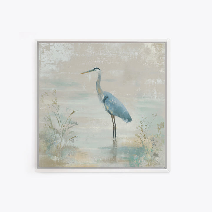 Blue Heron Standing Canvas Print, Medical Office Art, Educational Poster, Office Decor, Fine Art, Calm, Fine Art Print, MOA-1x1-14