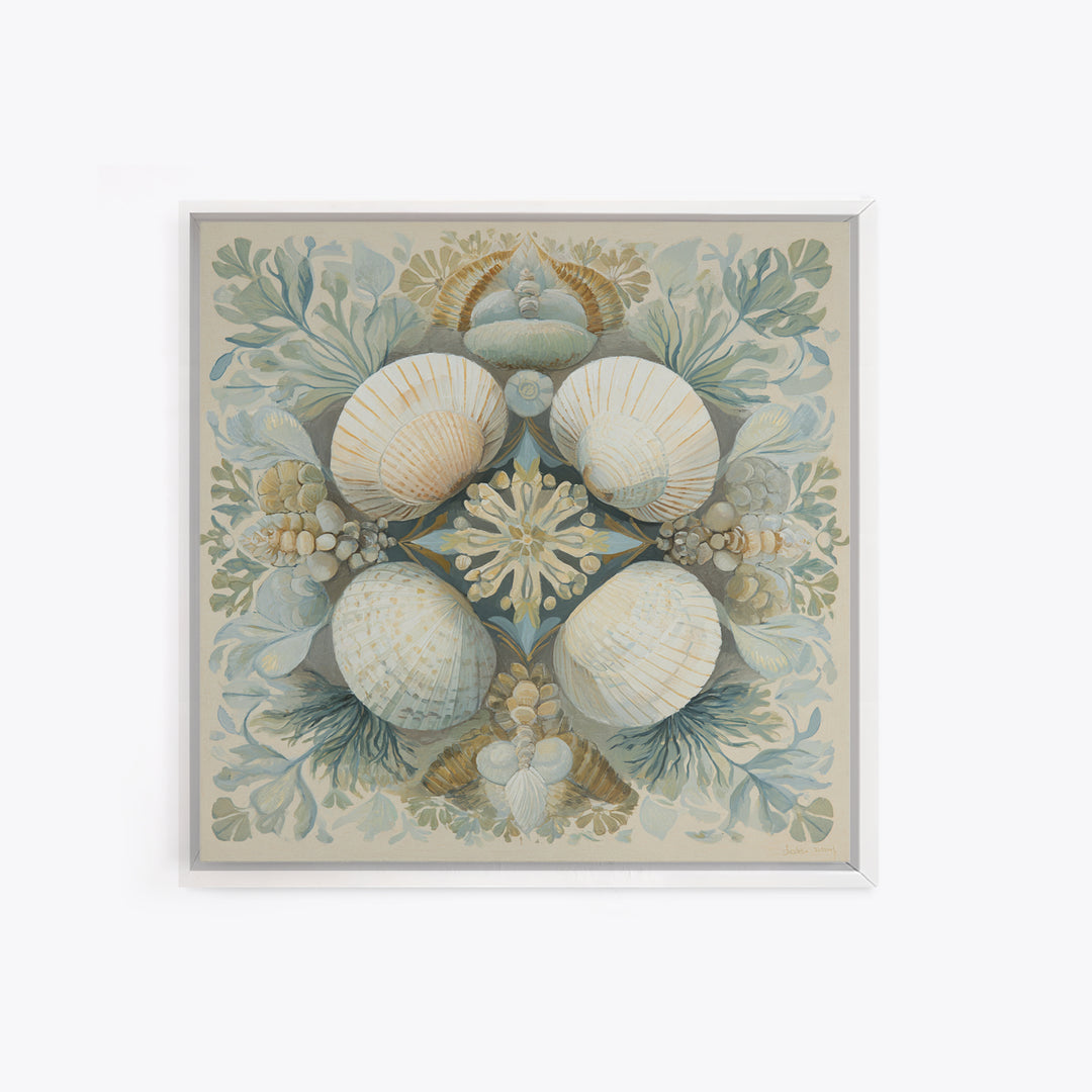 Coastal Shells and Water Study Canvas Print, Medical Office Art, Office Decor, Calm, Brain Poster, Healthcare Wall Art, MOA-1x1-20