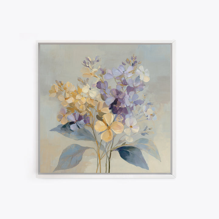 Lavender Botanical Still Life Framed Canvas Print, Medical Office Art, Biology Art, Office Decor, Oil Painting, Calm, MOA-1x1-21
