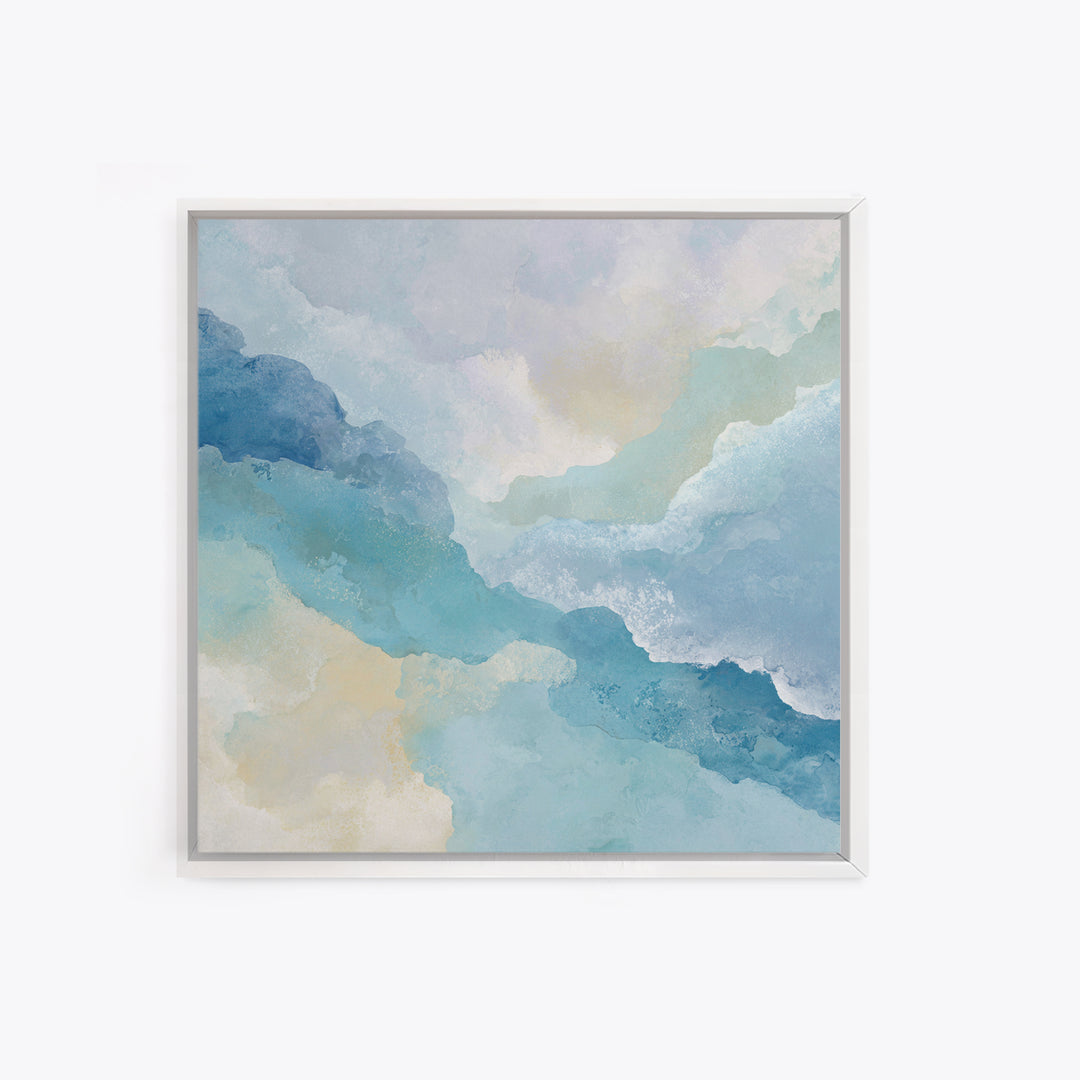 Calming Blue Abstract Canvas Print, Medical Office Art, Modern Decor, Office Decor, Abstract Art, Calm, Home Decor, Wall Decor, MOA-1x1-25