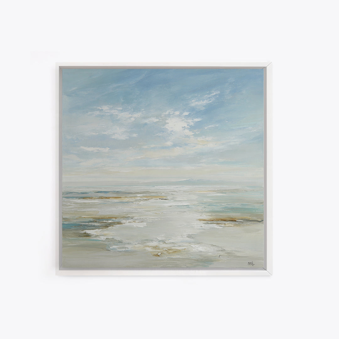Peaceful Ocean Horizon Framed Canvas Print, Medical Office Art, Printable Art, Office Decor, Fine Art, Calm, Medical Wall Art, MOA-1x1-28